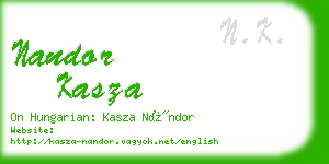 nandor kasza business card